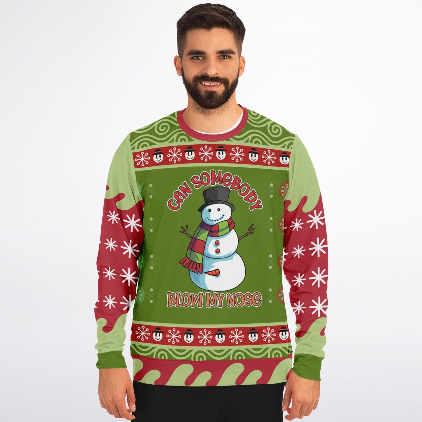 Can Somebody Blow My Nose Snowman Sweatshirt